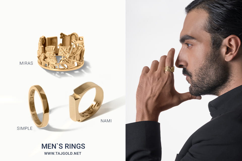  انگشتر طلا مردانه